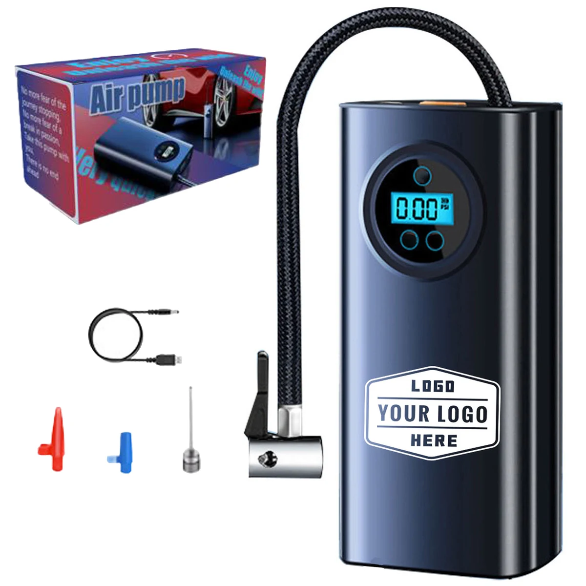 Rechargeable Plastic Air Pump Tire Inflator Cordless Port 1