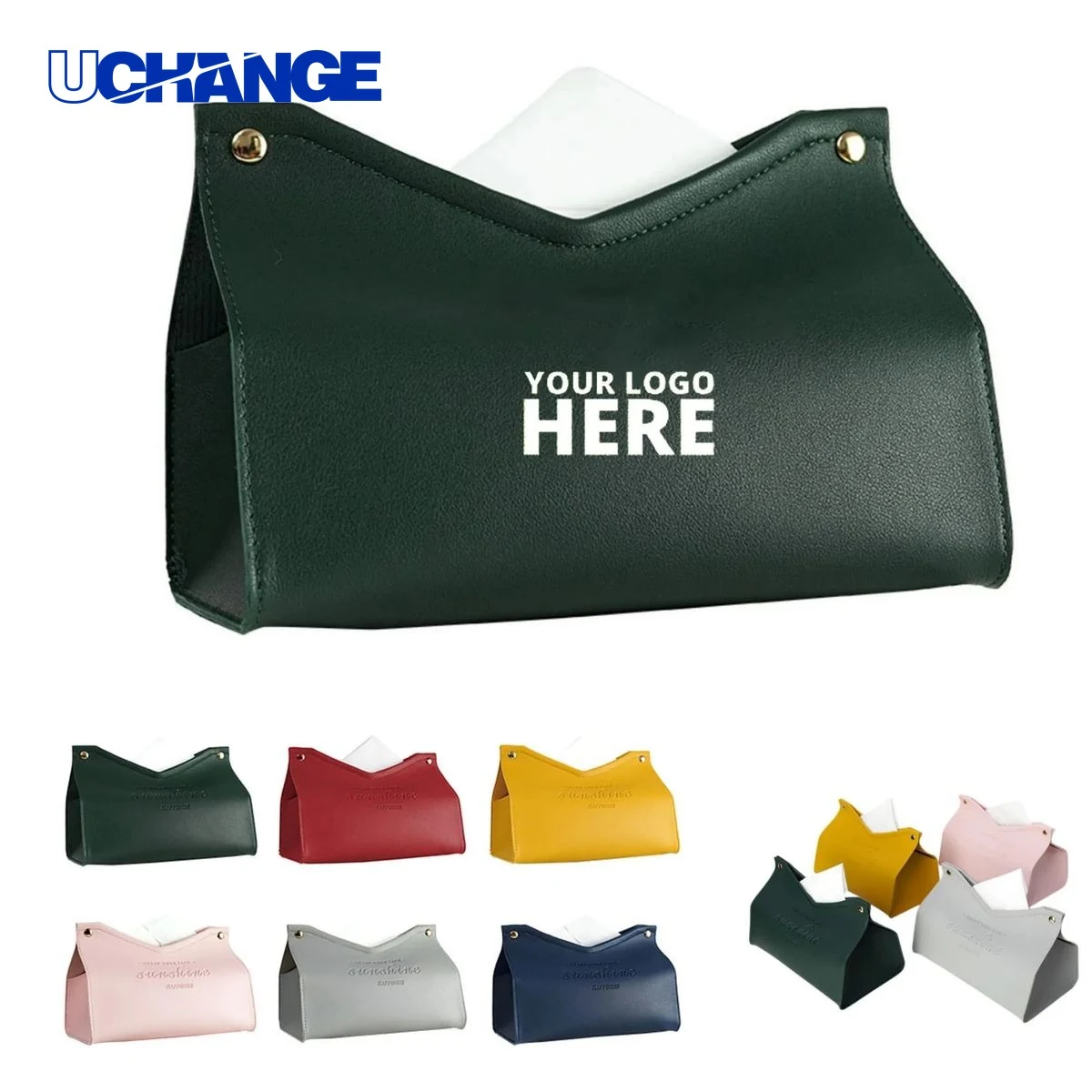 Stylish PU Leather Tissue Box Holder 1