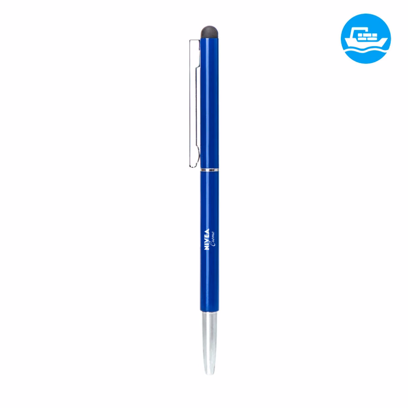 Brass & Stainless Steel Pen with Stylus - Ocean