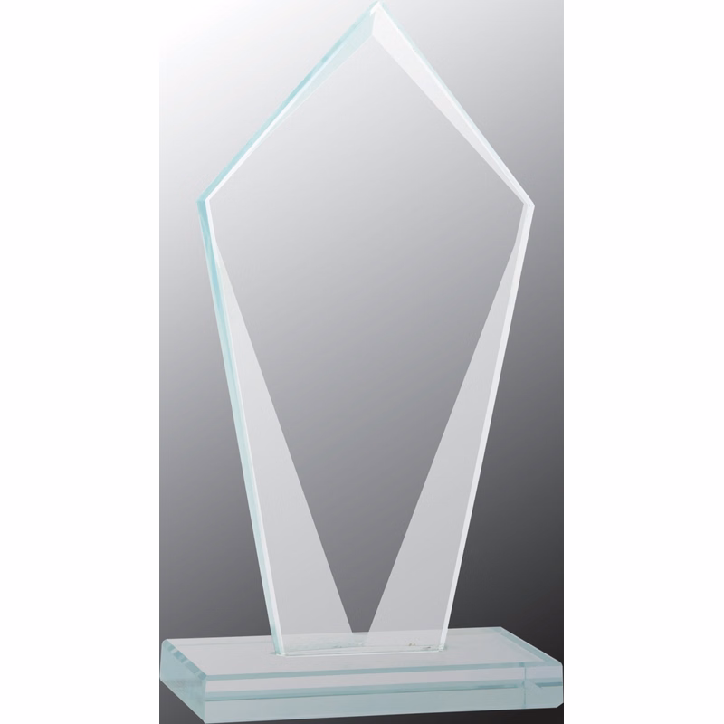 8 1/2" Diamond Jade Glass Award
