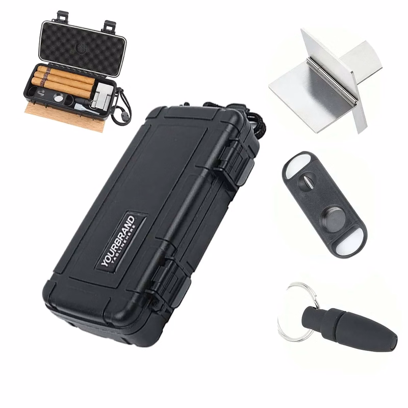 Portable Crushproof Airtight Travel Cigar Humidor Case