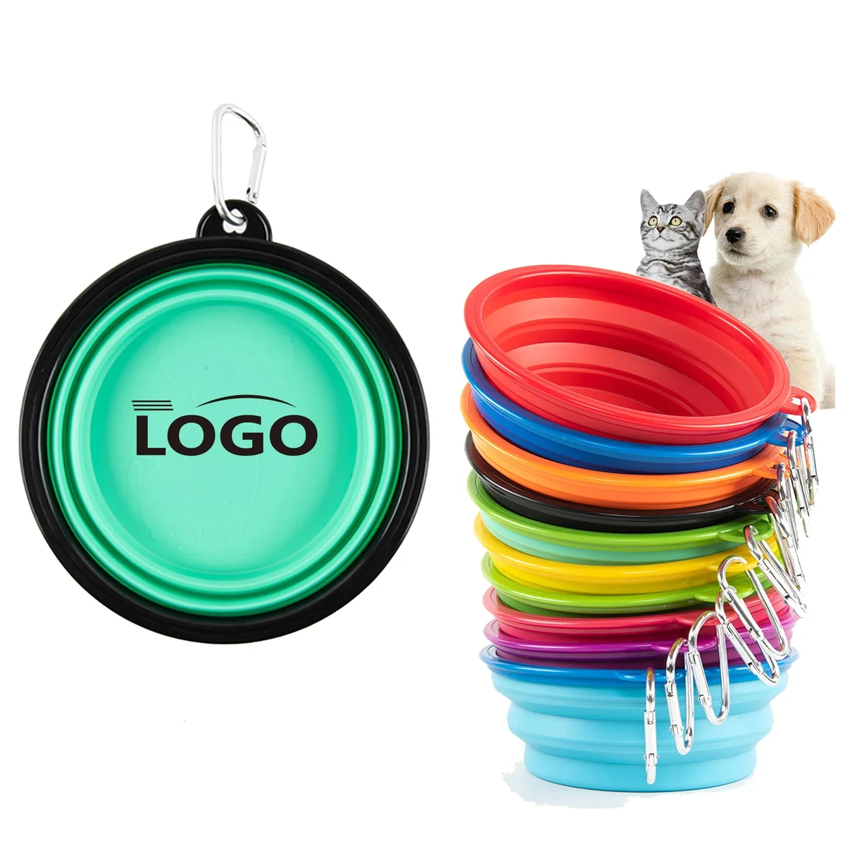 Portable Foldable Pet Bowl Leakproof Travel Home Use Feeder 1