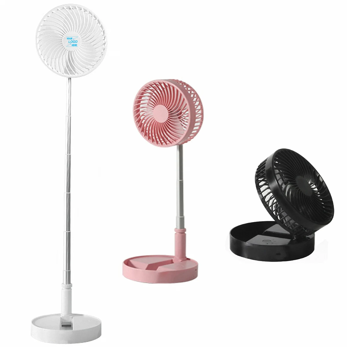 Portable USB Rechargeable Foldable Fan, 3600mAh Telescopic 1