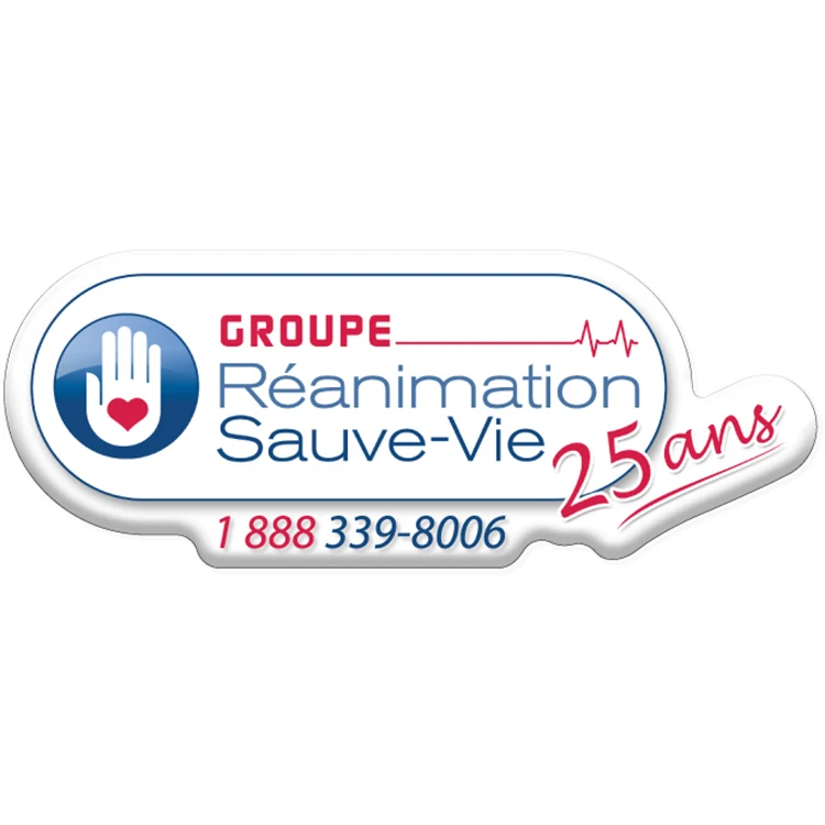 8 Sq. Inch Custom 4 Colour Process Clear Polyester Domed Decal 1