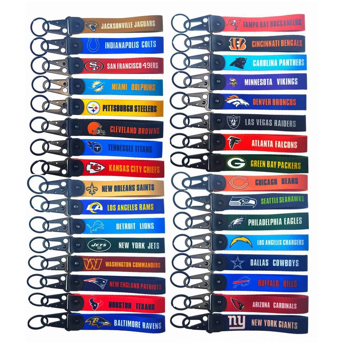 Custom Woven Tactical Keychain with Metal Clip and Keyring 1
