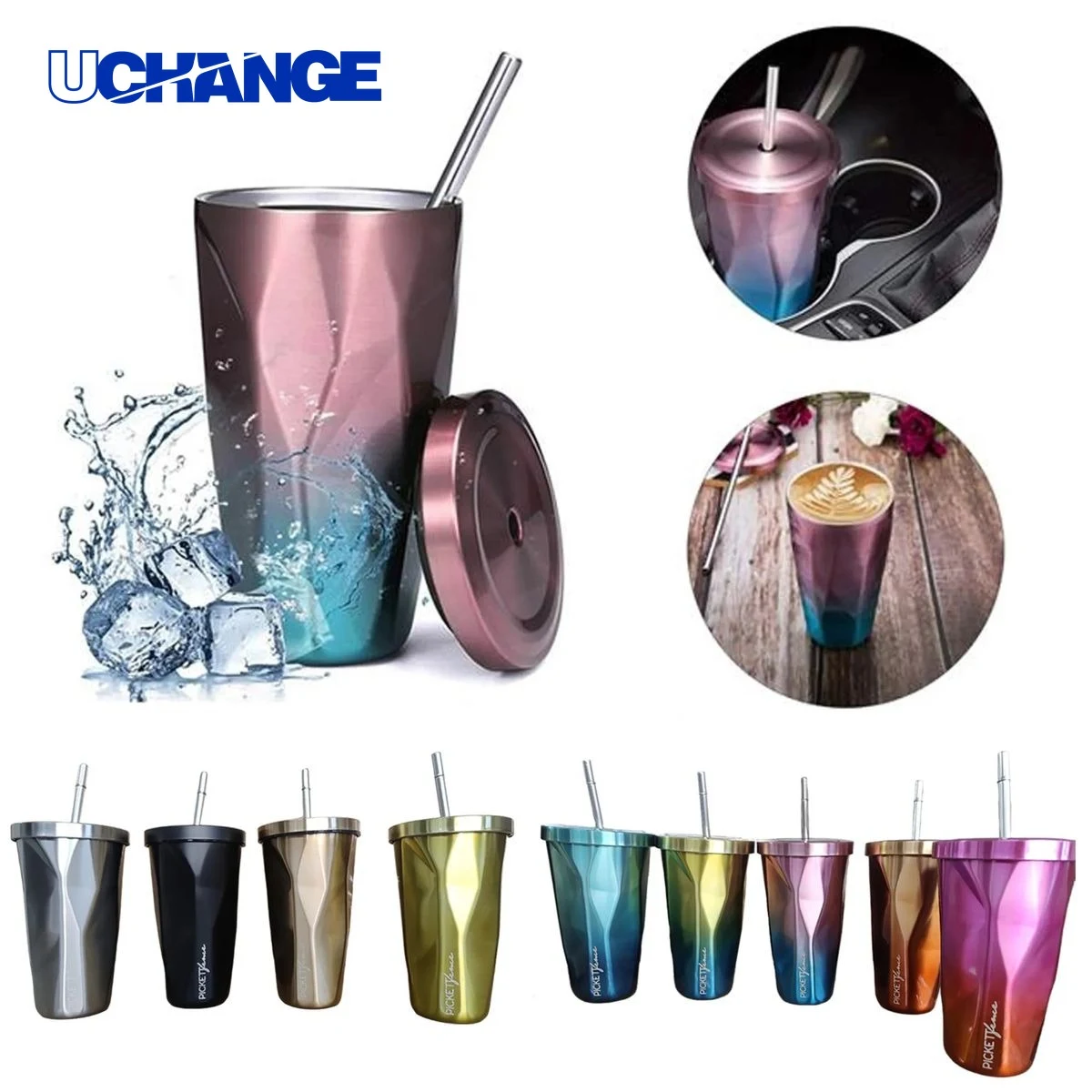 Diamond Shape Travel Mug 1