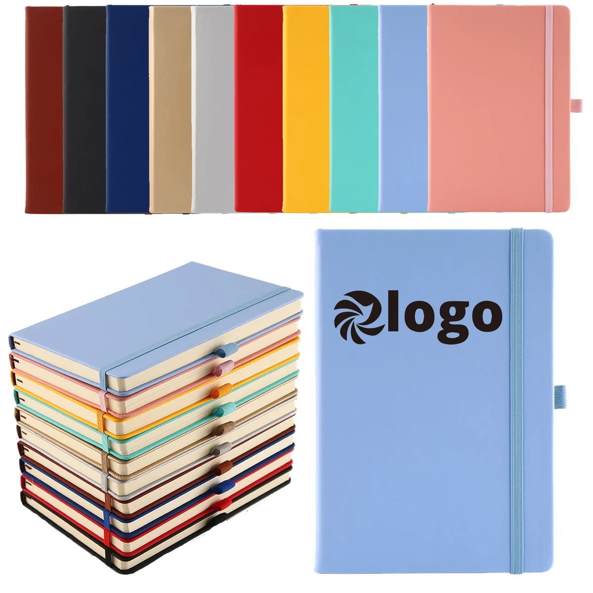 Functional Leather Notebook With Convenient Pen Holder 1