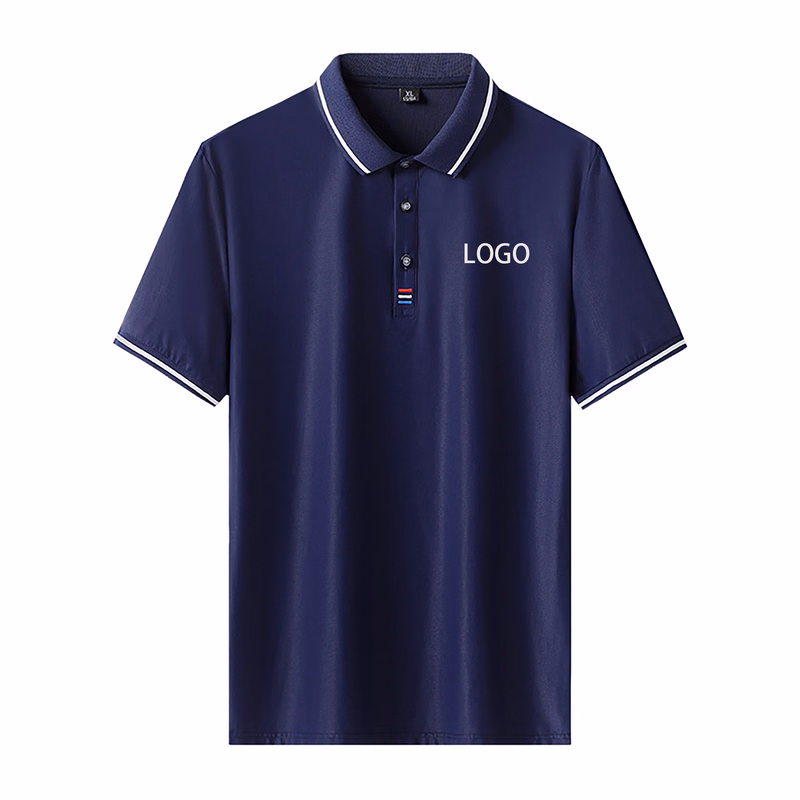 Men's Short Sleeve Golf Shirt with 3 Buttons on Tops