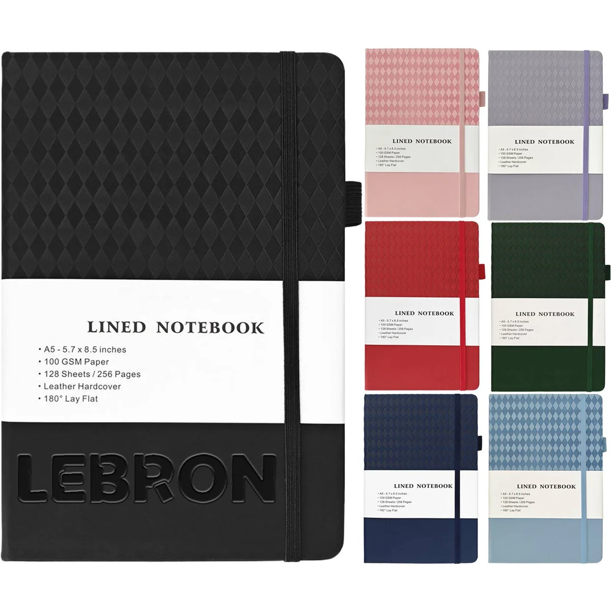 A5 PU Leather Diamond Pattern Notebook 1