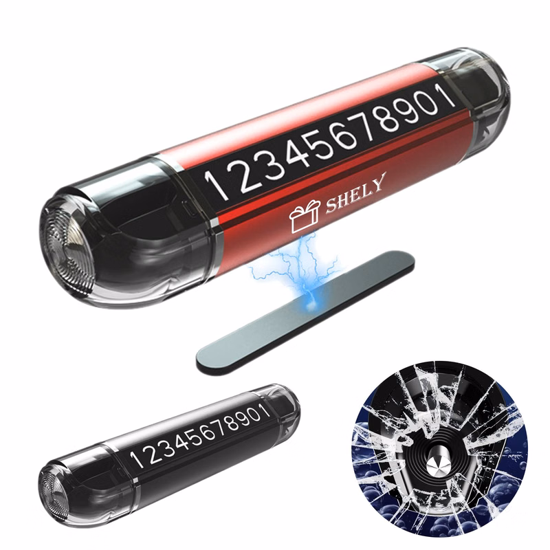 2 in 1 Car Safety Hammer Magnetic Parking Sign