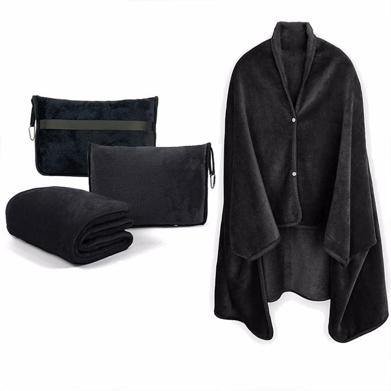 2-in-1 Unisex Foldable Coat Blanket for Home and Office
