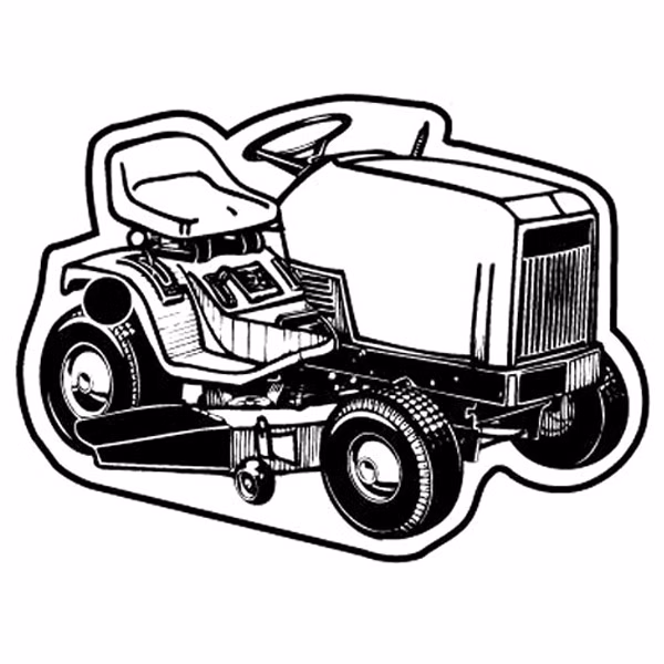 Tractor Mower 1 Key Tag - Spot Color