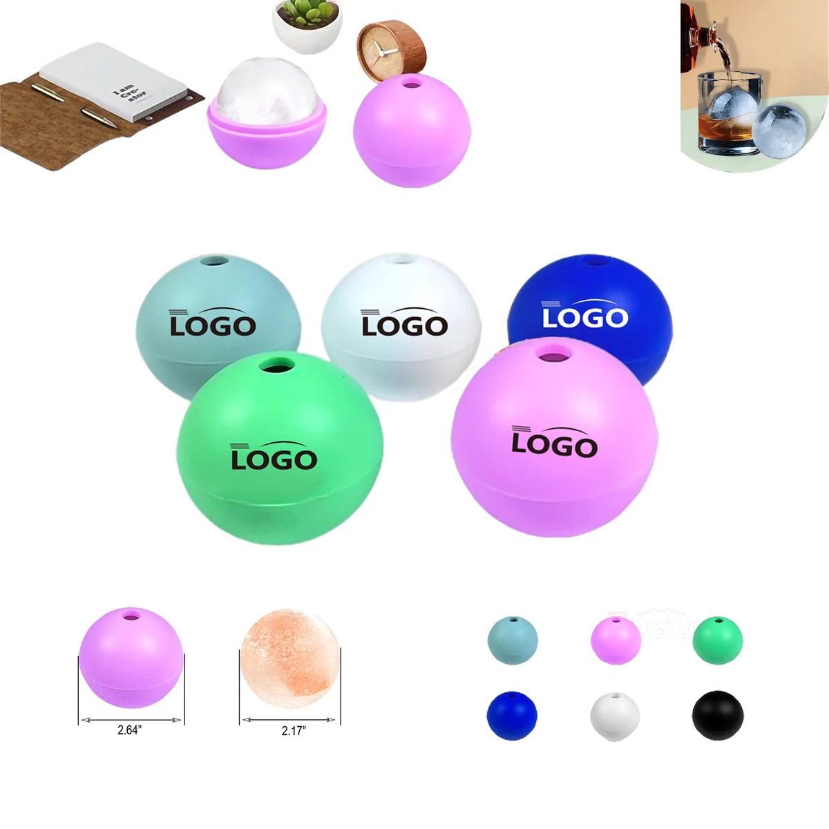 Silicone Whiskey Ball Maker Mold Keep Drinks Chilled MOQ50 1