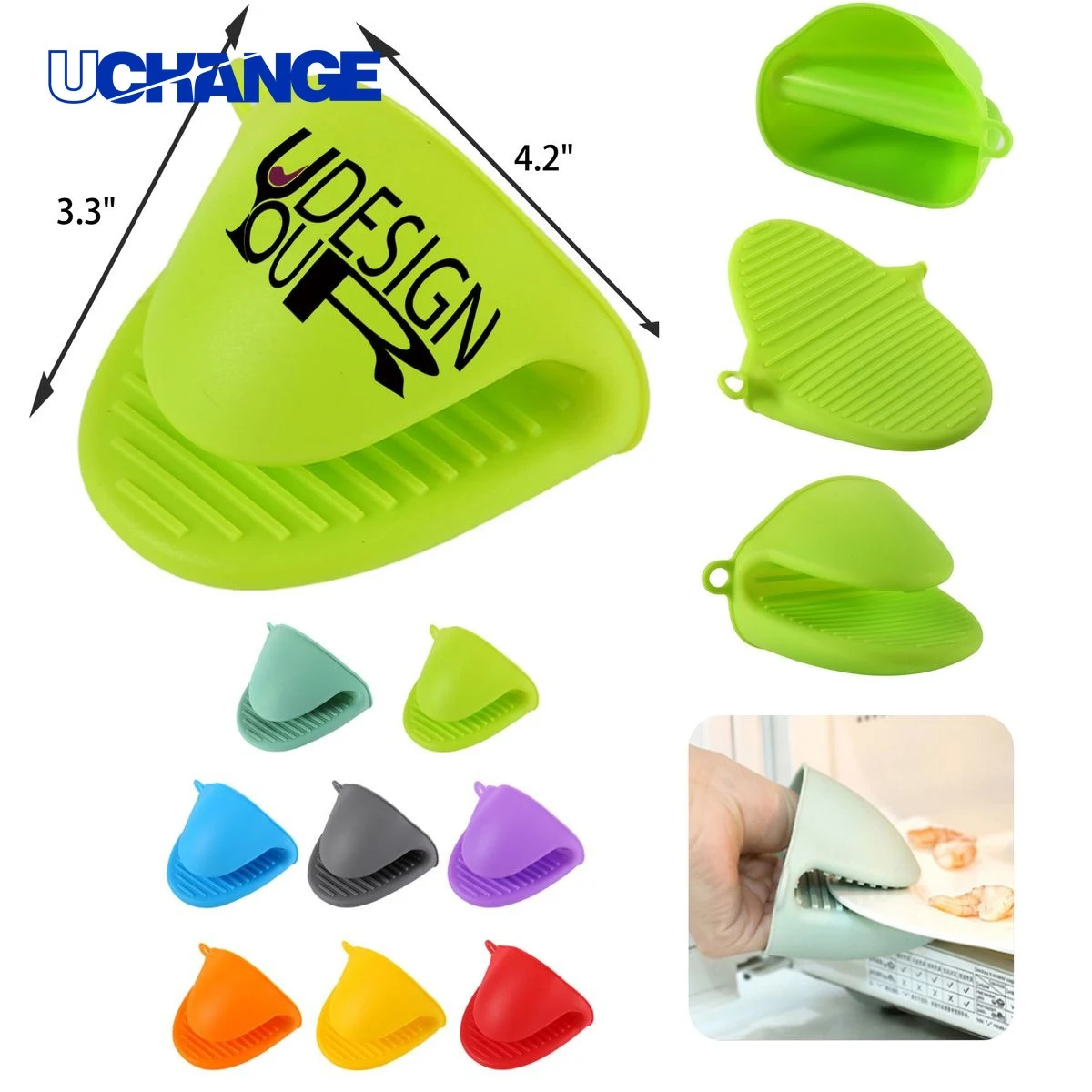 Heat Resistant Silicone Cooking Pinch Mitt 1