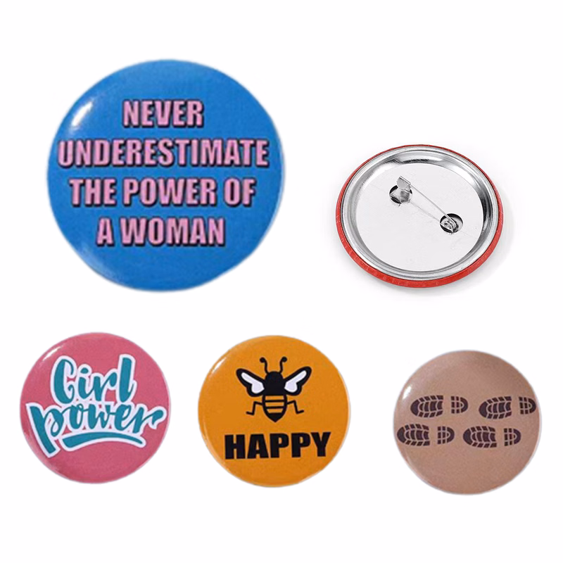 44 mm Printed Round Button Tin Badge