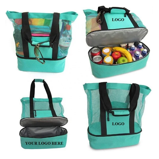 Mesh Travel Bag with Insulated Cooler 1