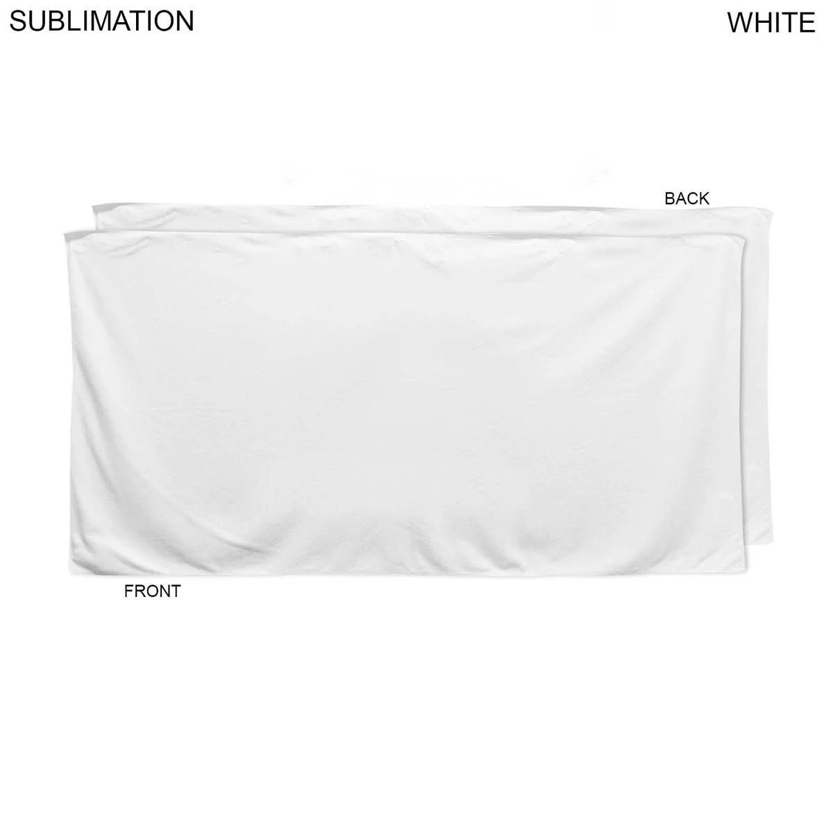 Absorbent Microfiber Dri-Lite Terry White Beach Towel, 30x60, Blank Only 1