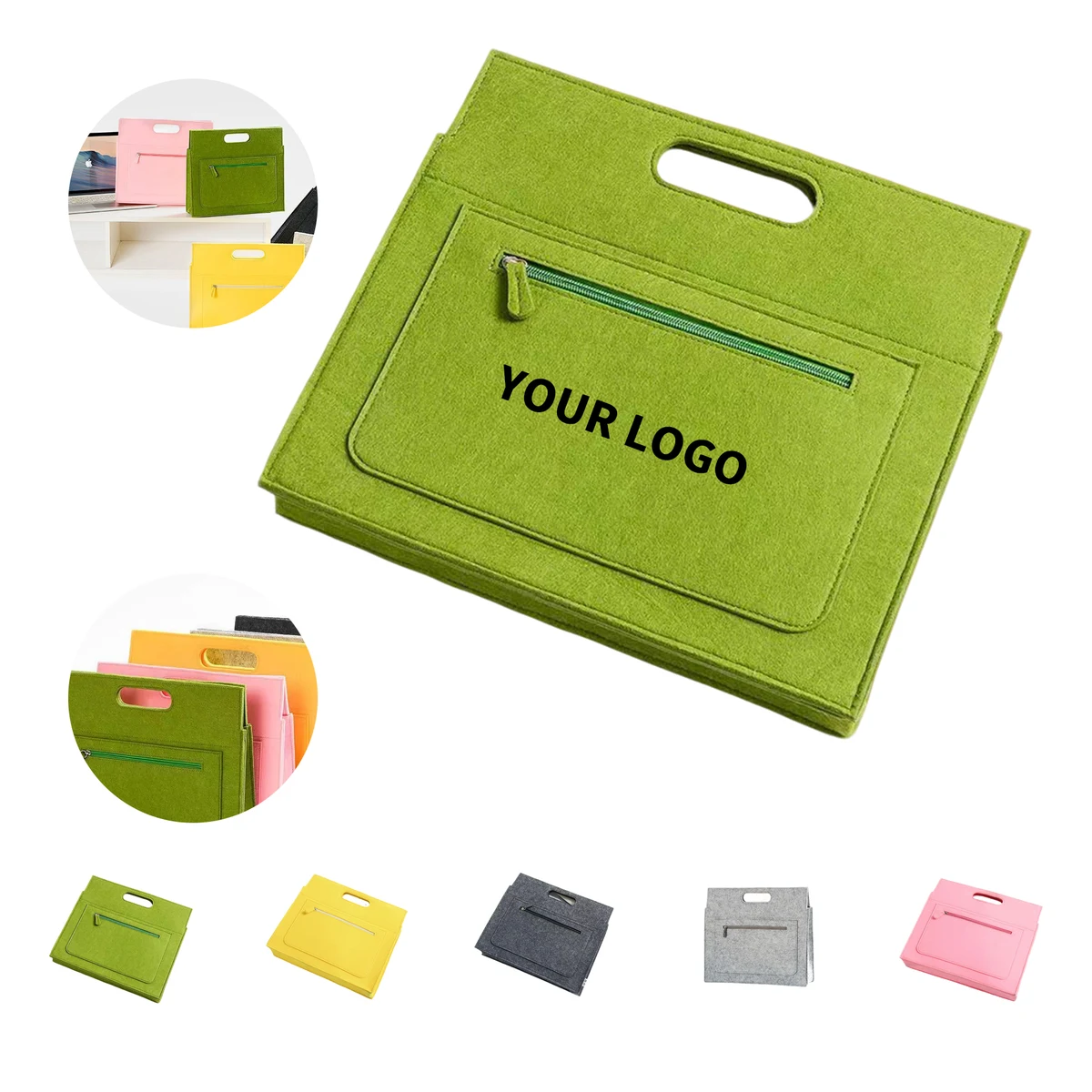 Felt Device Sleeve Tote 13.8" Length X 11.5" Width 1