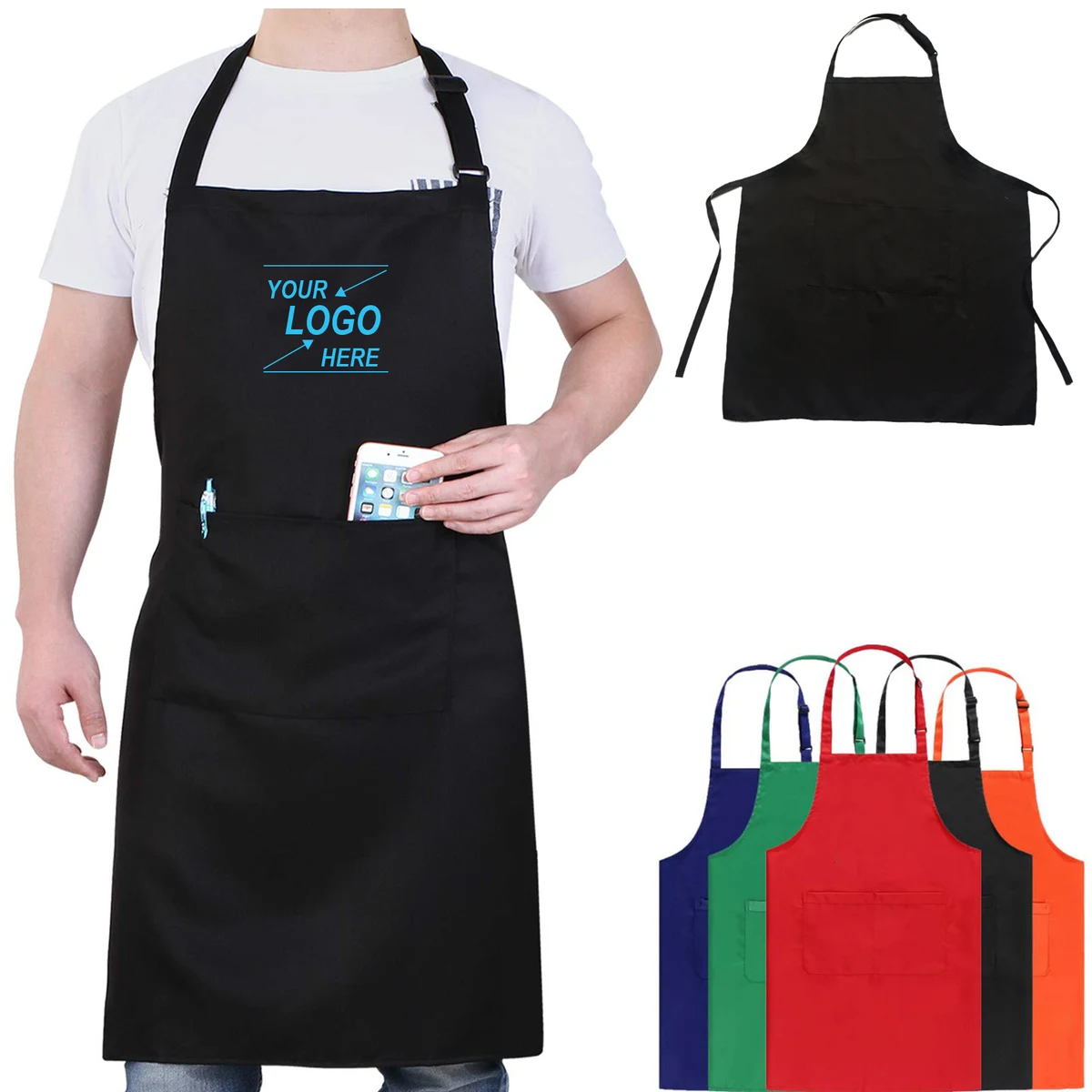 Adjustable Neck Strap Full-Length Custom Apron 1