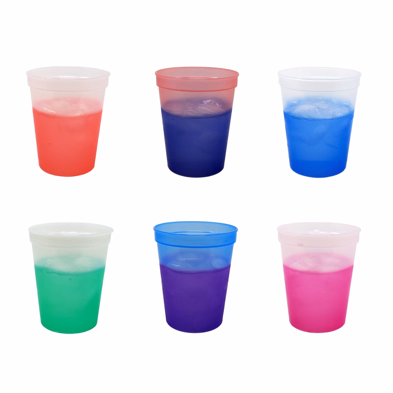 16oz Reusable Color Changing Staidum Cups