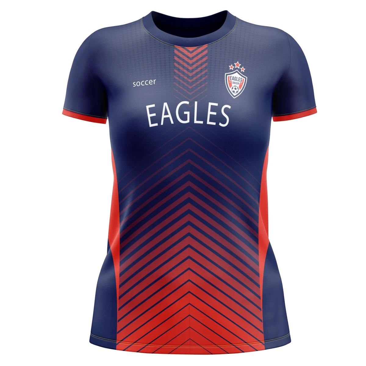Women's Custom Full Sublimation Soccer Jersey - Interlock Fabric 1