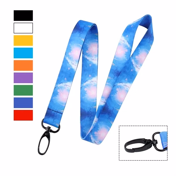 Custom 36" Polyester Lanyard with Black Snap Hook — Corporate ID Badge