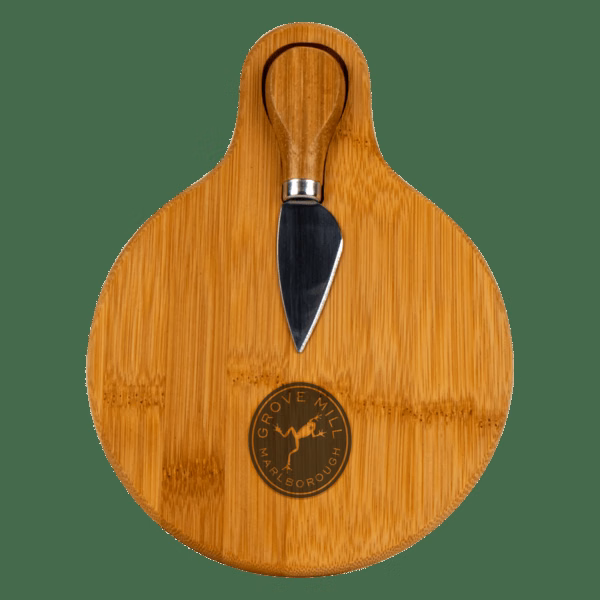 Small Bamboo Cutting Board with Cheese Knife