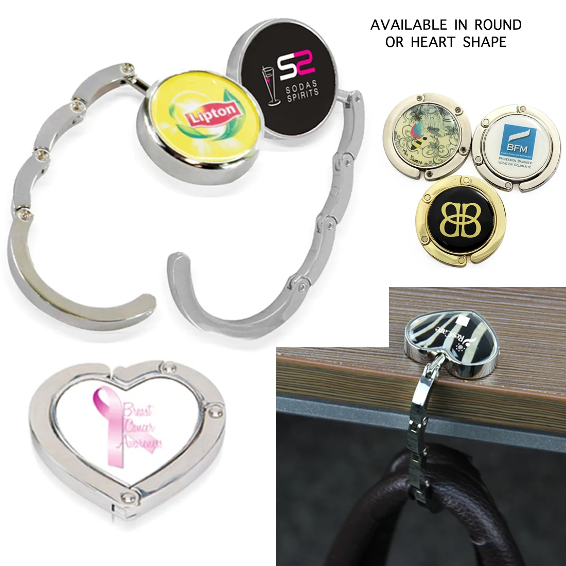Magnetic Purse Hanger - Round Or Heart Shaped 1