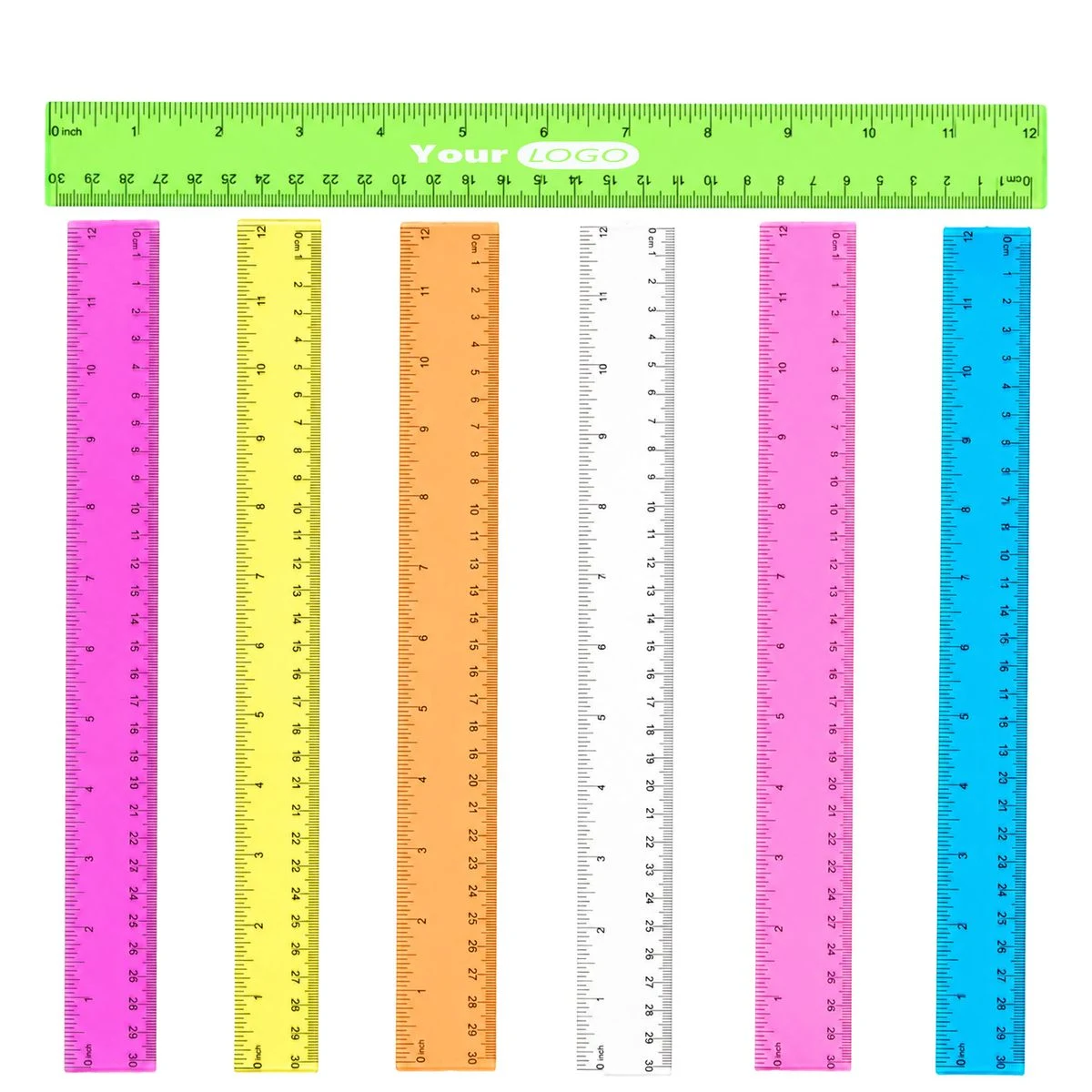 12 Inch Transparent Plastic Ruler 1