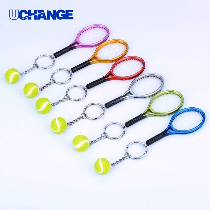 Mini Tennis Keychain Accessory