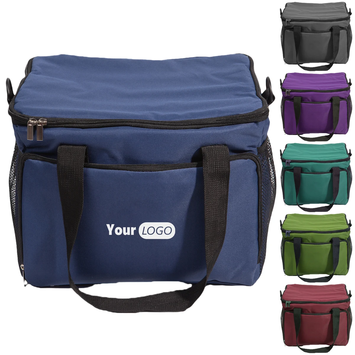 Nylon Functional Navy Blue Cooler Bag 1