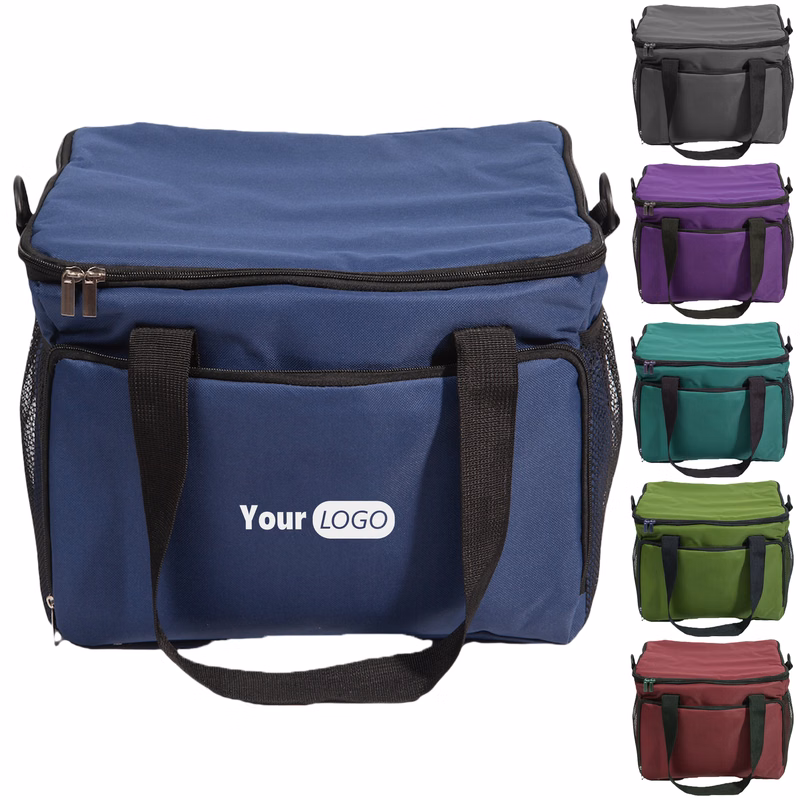 Nylon Functional Navy Blue Cooler Bag