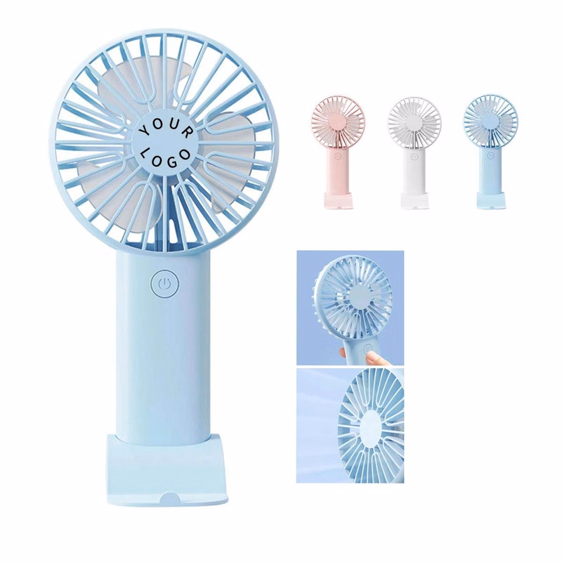 USB Rechargeable Fan with Foldable Base and Holder