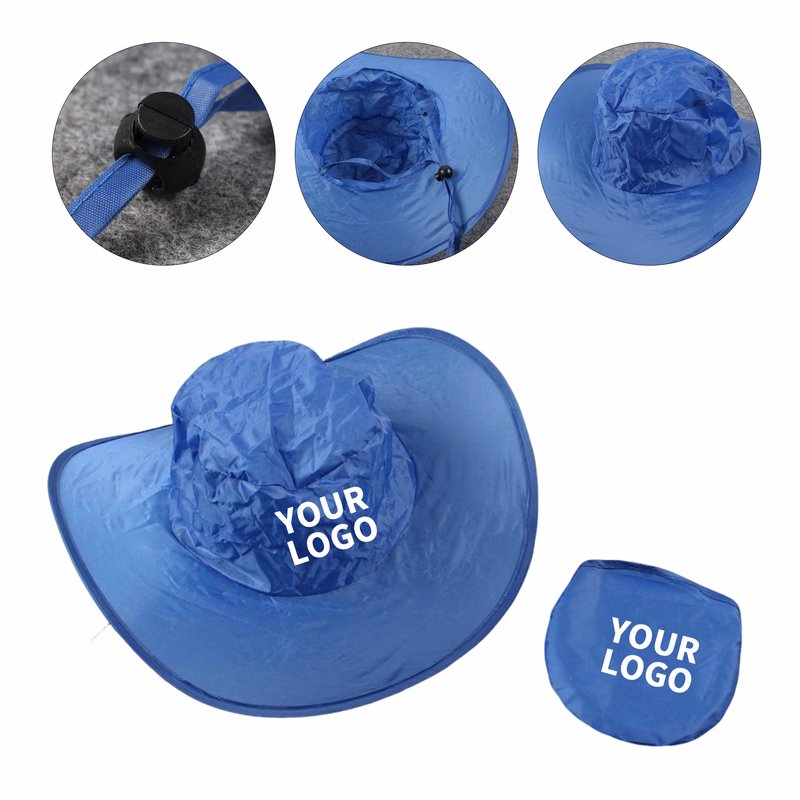 Folding Cowboy Hat With Storage Pouch And Sun Protection