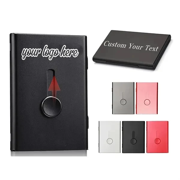 Metal Business Card Holder Case for Office, School and Events 1