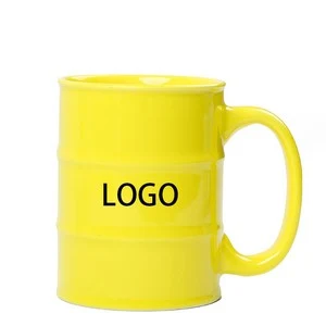 17oz Oil Barrel Shape Ceramic Water Mug 1
