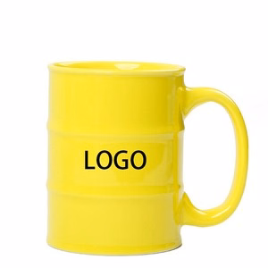 17oz Oil Barrel Shape Ceramic Water Mug