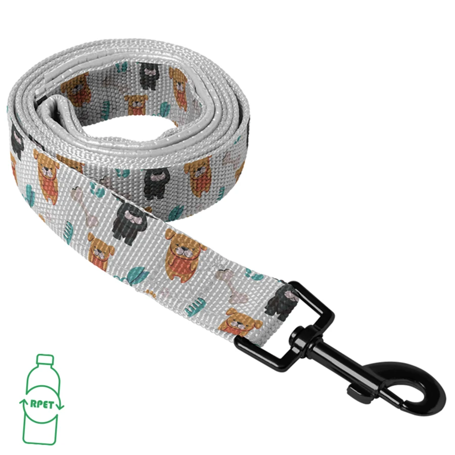 RPET Sublimated Pet Leash with Snap Carabiner 1