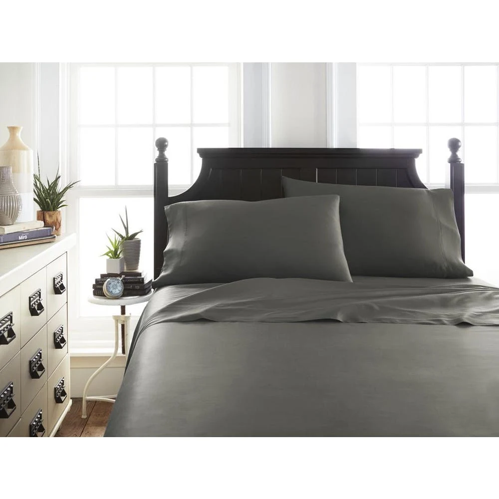 Bamboo Bed Sheet Sets - Gray Full 4 Piece 1