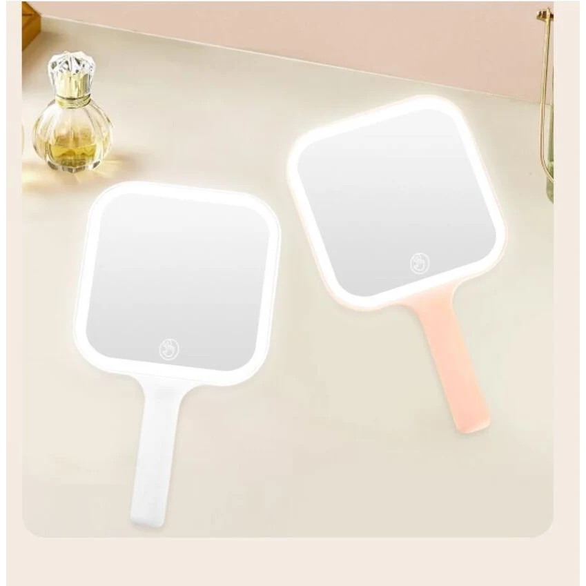 Rechargeable Lighted Handheld Mirror Dimmable LED 1