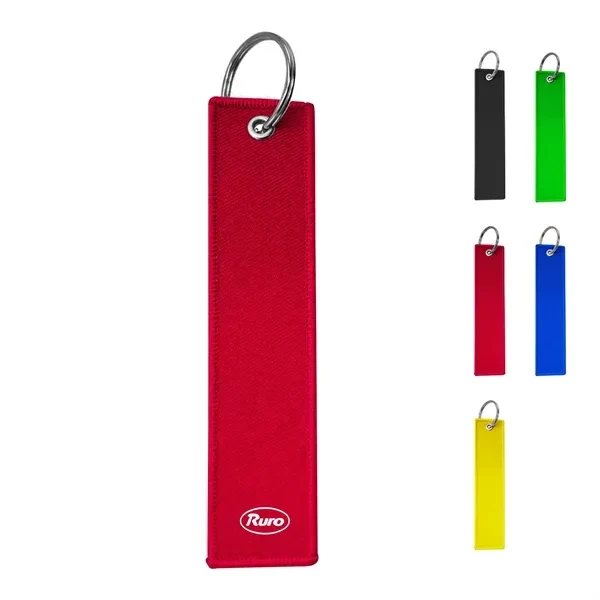 Custom Embroidered Polyester Key Tag — Airline & Travel Identifier 1