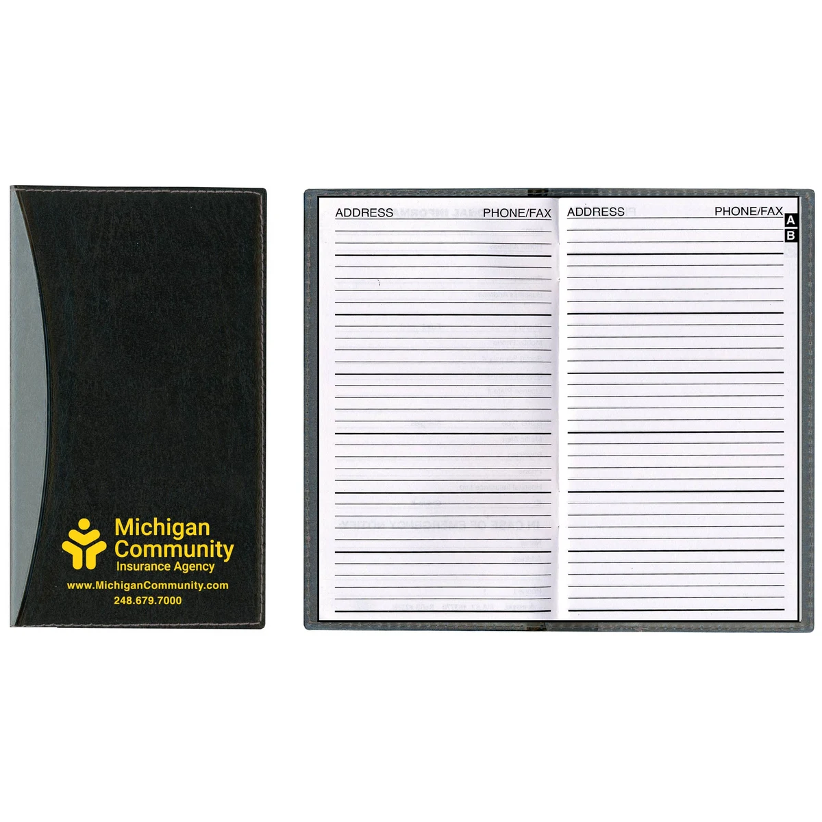 Soft Cover 2 Tone Vinyl Geneva Series Address Book 1
