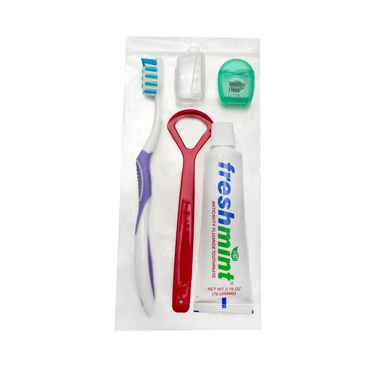 Classic Dental Kits - 6 Pieces Assorted Adult Zipper Bag 1