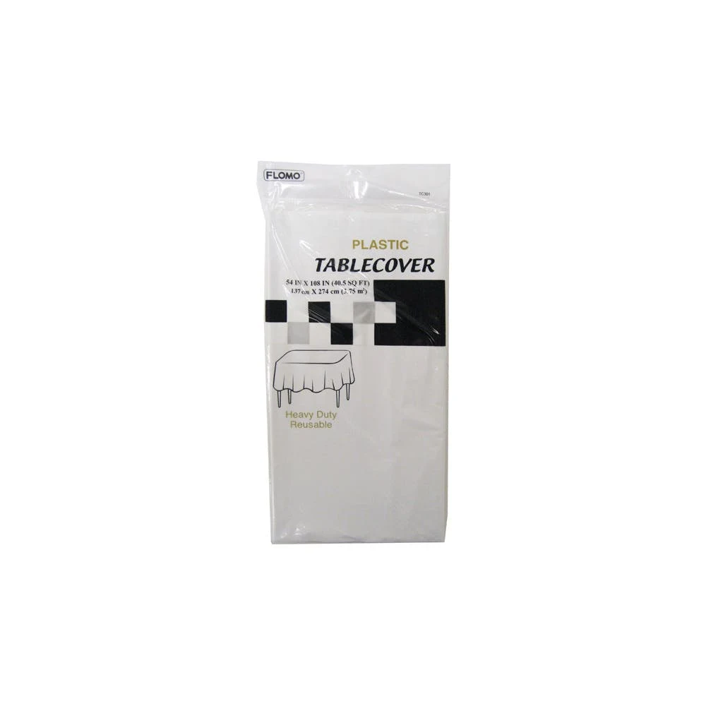 Rectangular Table Covers - White 54" x 108" 1
