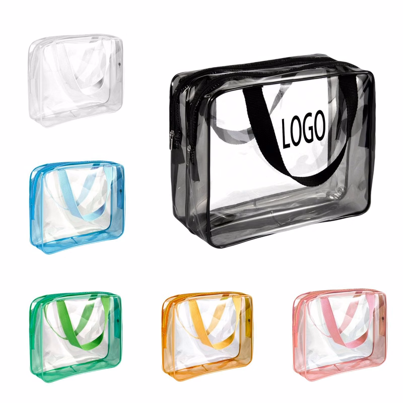 Double Layer Clear PVC Travel Toiletry Bag