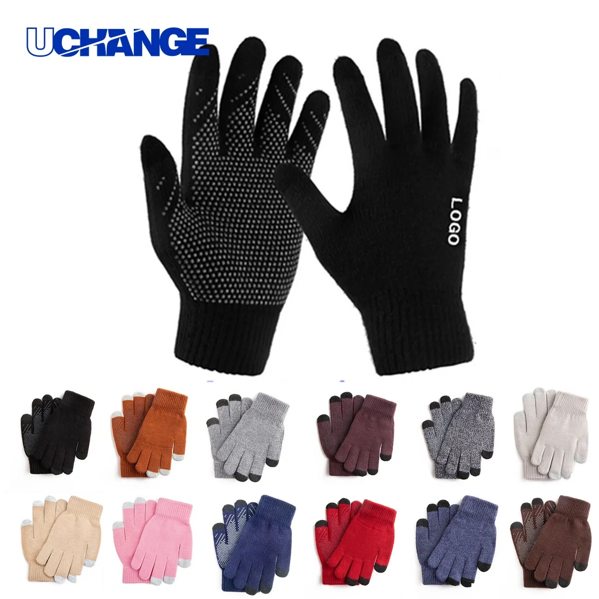 Non-Slip Knitted Touchscreen Hiking Gloves 1