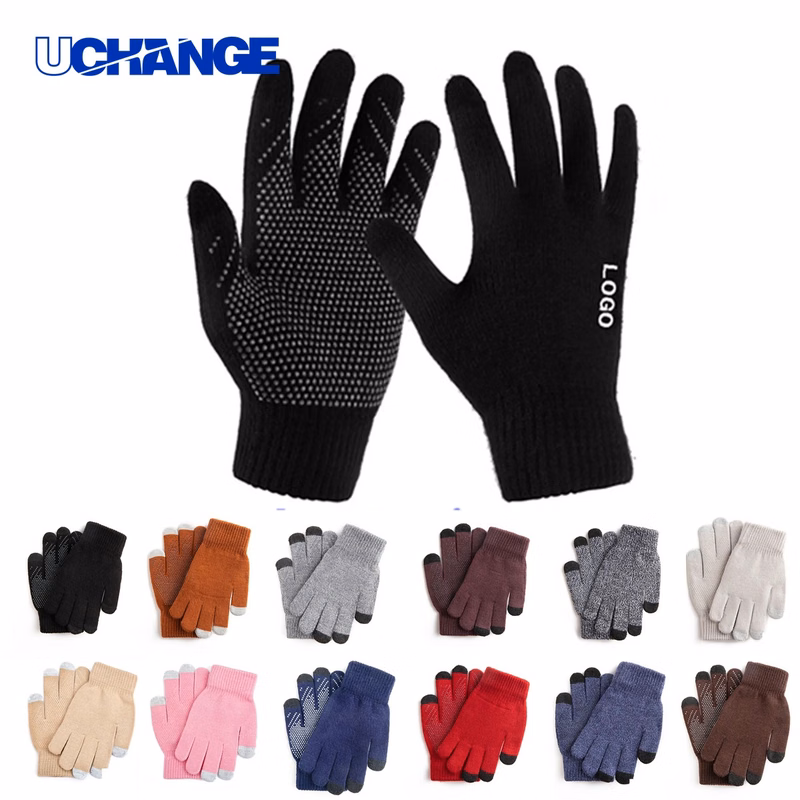 Non-Slip Knitted Touchscreen Hiking Gloves