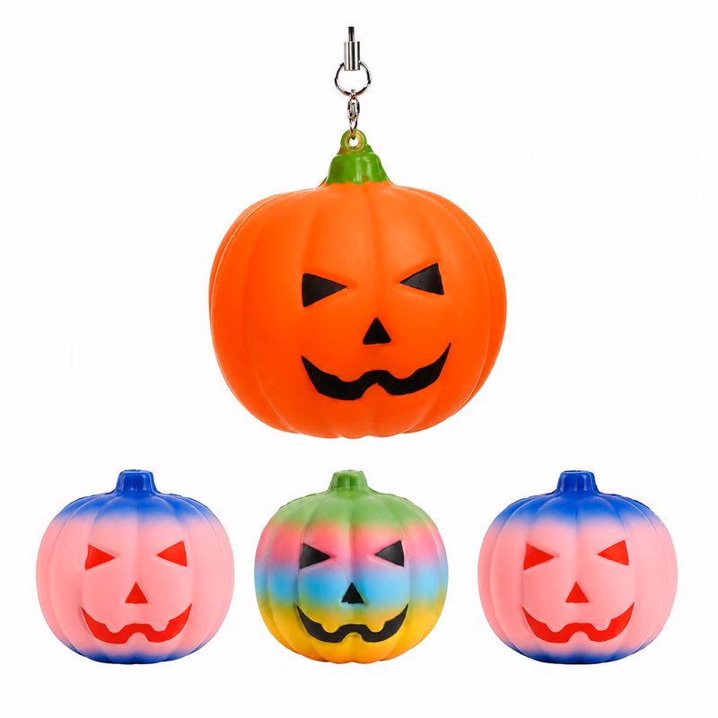 Slow Rise Color Changing Smiling Pumpkin Figurine