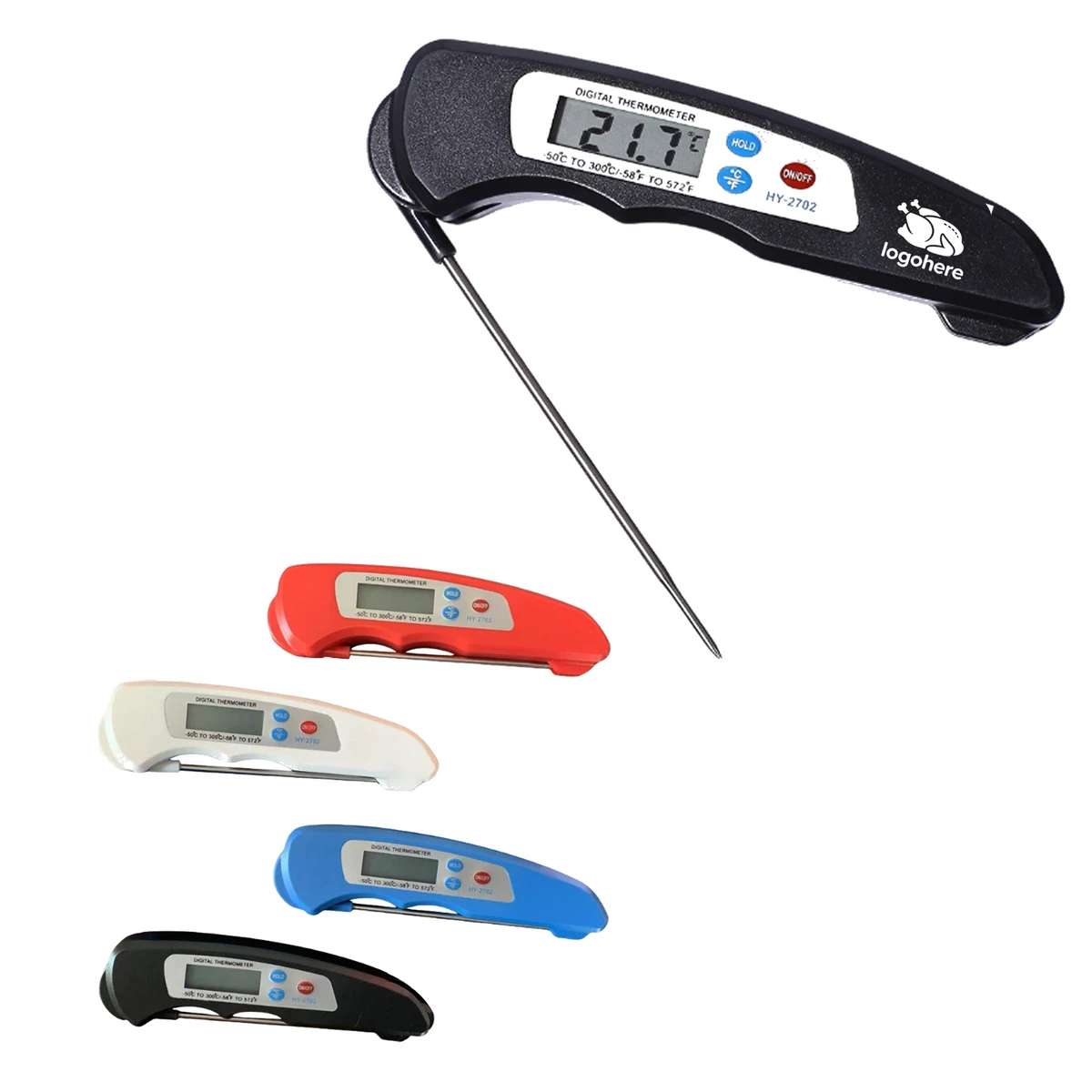 Foldable Food Thermometer for BBQ Grill 1