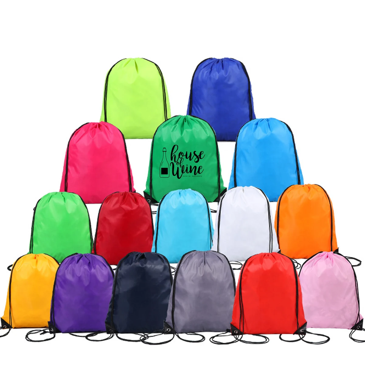 Polyester Cinch Backpack Drawstring Bag 1